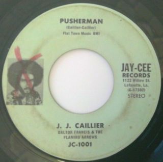Rare Funk 45 - J.  J.  CAILLIER - PUSHERMAN / LOUISIANA RAPPER on JAY - CEE 2