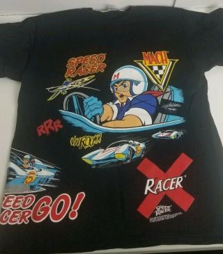 Vintage Cartoon Speed Racer T Shirt Single Stitch Size Xl Tultex Rare 1993 Vtg