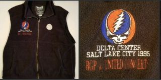 1995 Salt Lake City,  Delta Center Vintage Grateful Dead Fleece Jacket By Marker