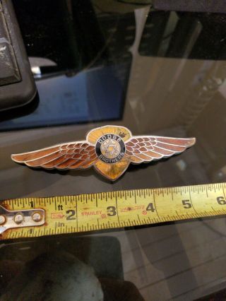 Vintage Dodge Brothers Winged Enamel Porcelain Emblem Badge