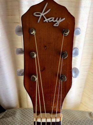 Vintage Kay K150 Archtop Acoustic Electric Guitar With TKL Proform Case 5