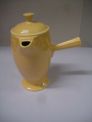 Vintage Homer Laughlin Fiesta Ware Yellow Stick Handle Demitassee Coffee Pot