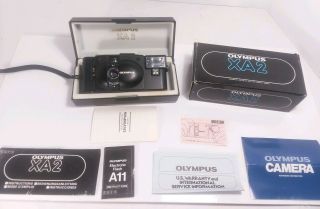 Vintage Olympus Xa2 35mm Film Camera,  A11 Flash
