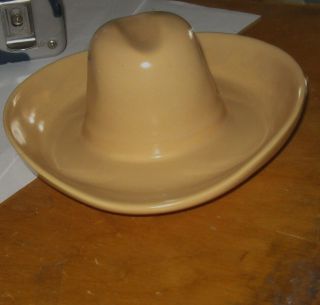 VINTAGE CATALINA POTTERY COWBOY HAT TAN /SAND COLOR 4