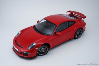 RARE 1/18 Minichamps Porsche 911 (991) GT3 Red Dealer Box 4