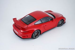 RARE 1/18 Minichamps Porsche 911 (991) GT3 Red Dealer Box 6