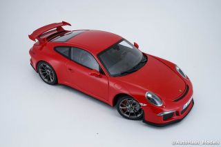 RARE 1/18 Minichamps Porsche 911 (991) GT3 Red Dealer Box 7