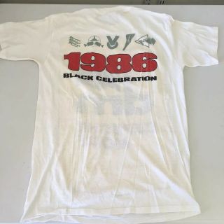 Vtg DEPECHE MODE 1986 Black Celebration Tour T - Shirt Single Stitch 80’s Mens XL 4