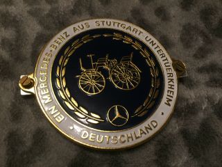 Mercedes Benz Vintage Stuttgart German Grill Badge Sl Slc W121 123 124 113 Nos