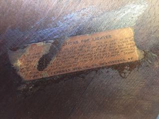 Vintage CUSHMAN HUMIDOR Wood Cabinet Removable Dual Ash Trays Pipe Cigar Smoker 6