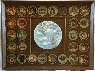 Vintage Nasa Space Plaque (c.  1972) Mercury / Gemini / Apollo Missions Rare
