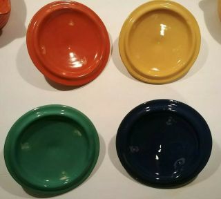 4 Vintage Bauer Pottery Covered Bowls Individual Tab Casseroles & Lids Ring Ware 4