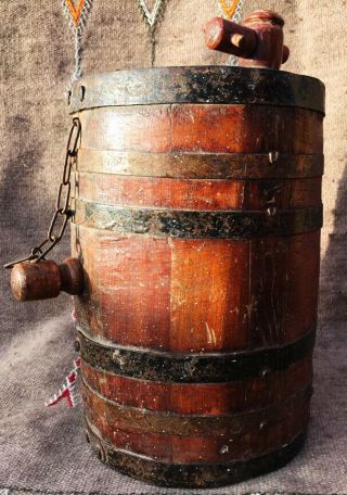 Craft Handmade Vintage Gallon Oak WOODEN Europe Rum Whiskey Barrel Beer Keg 2