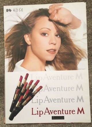 Mariah Carey Promo Lipstick Advertisement Japanese Poster Rare/mint 5