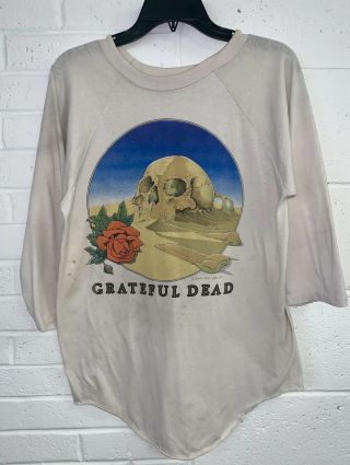 Vintage Grateful Dead 1981 European Tour Concert T - Shirt Medium M Rare Garcia