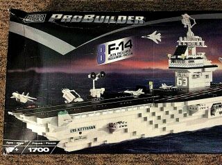 Mega Bloks Probuilder Uss Kittyhawk Aircraft Carrier (set 9780) Complete 1700 Pc