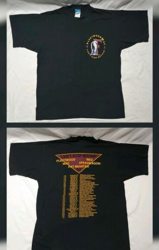 Vintage 1995 Fleetwood Mac Pat Benatar Reo Speedwagon Tour Shirt Mens Sz Large