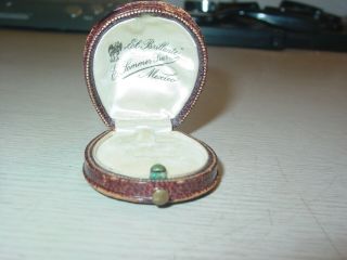 Quality Small Victorian Vintage Ring Box.  Old Jewellery Box Antique Jewelry Case
