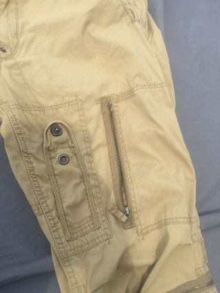 VTG Polo Ralph Lauren Men ' s Cargo Pants Hiking Military Tan Cotton Rare 38x32 2