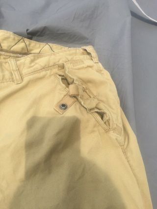 VTG Polo Ralph Lauren Men ' s Cargo Pants Hiking Military Tan Cotton Rare 38x32 3