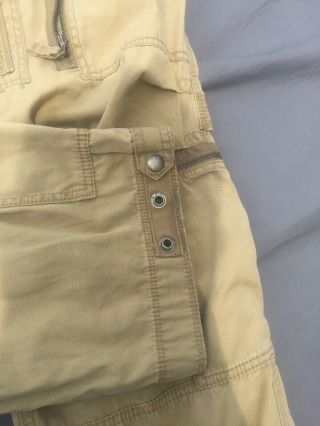 VTG Polo Ralph Lauren Men ' s Cargo Pants Hiking Military Tan Cotton Rare 38x32 5
