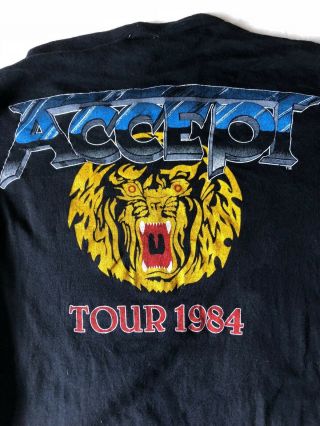 Vintage Rare 1984 Accept Balls To Wall Tour Shirt Tag Thin Power Metal Heavy