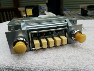 Vintage Vw Bendix Sapphire 1 Am Radio With Ivory Knobs - Parts Repair