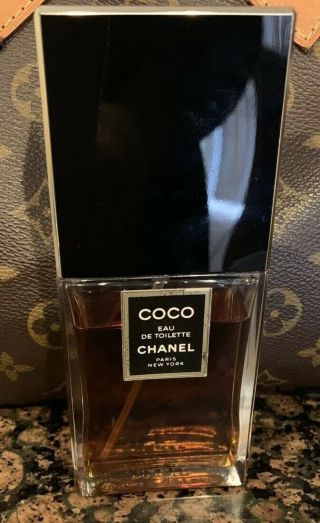 Vintage Coco Chanel Large 3.  4 Oz 100 Ml Eau De Toilette Old Formula 90 Full