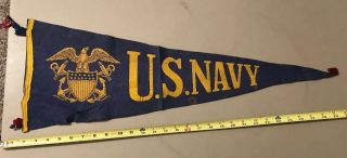 1940’s Us Navy Ww2 Wool Felt Military Pennant