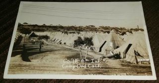 Wwii 1942 Picture Postcard Company H 4th Infantry Camp Ord California