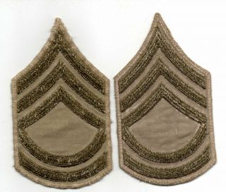 2 World War II US Army SERGEANT First Class SFC Rank Patches 2