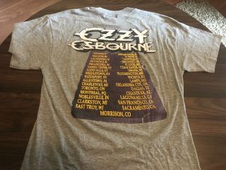 Vintage OZZY OSBOURNE No Rest For the Wicked Tour Shirt Large 1988 Rare 5