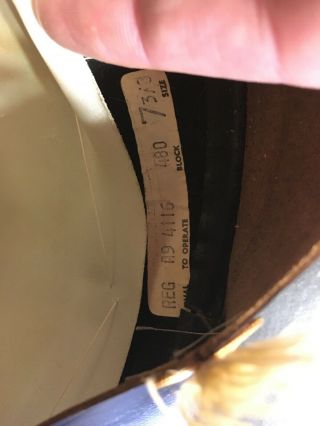 Vintage Knox York Fedora Hat Custom Edge Black Size 7 3/8 Dobbs Box RRL 5