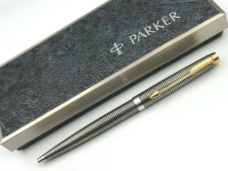 Fine Vintage 1970s Parker 75 Sterling Silver Cisele Dish Top Ballpoint Pen Usa