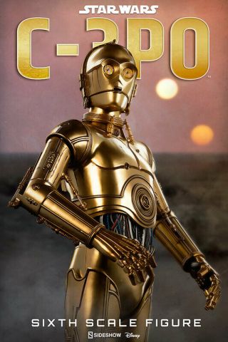 Sideshow Star Wars A Hope C - 3po Exclusive 12 " 1/6 Action Figure Rare