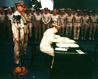 General Douglas Macarthur Signs Japan 