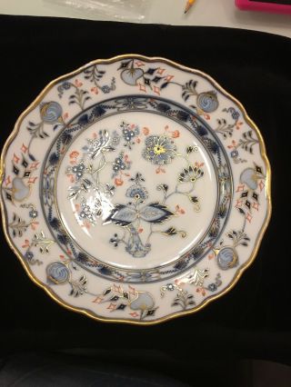 Vintage Meissen Blue Onion Plate Large