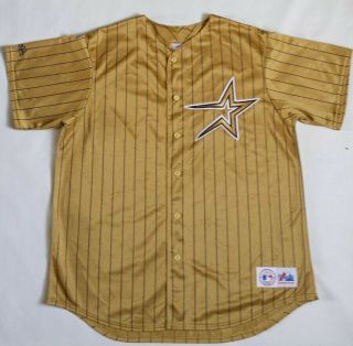 Vintage Houston Astros Majestic Gold Jersey Size Xl