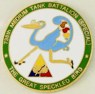 738th Medium Tank Battalion Crest Di/dui Cb