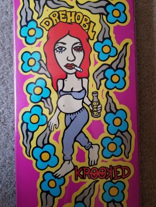 Rare Nos 2003 Dan Drehobl krooked skateboard deck Mark Gonzales art 4