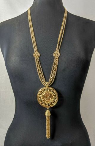 Marvellous Large Tony Montana Look Pendant Fashion Gold - Tone Necklace Tm