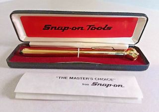 Snap On Tools Vintage Brass Tire Pressure Gauge W/original Case