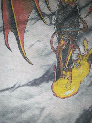 Vtg 80s SLAYER Tour Shirt Tie Dye XL USA 1988 Metal Concert Tee South Of Heaven 2