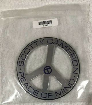 Scotty Cameron Peace Of Mind Circle T Bag Tag FTUO Tour Use Only Rare 3