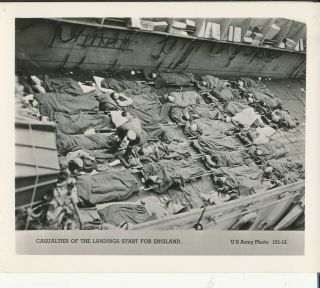 Wwii June 6 1944 Us Army D - Day Normandy Invasion Photo Wounded Start For England