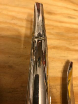 Vintage Hood Ornament Emblem Simca Hirondelle Flying Bird Wings 7