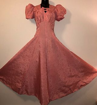 Vintage 1940’s WWII Era YORK Creations Union Label Full Length Dress 7