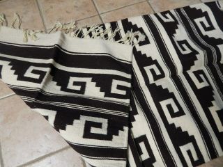 VTG NATIVE AMERICAN INDIAN HAND WOVEN WOOL RUG,  GEOMETRIC DESIGN 6