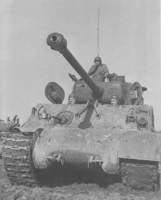 Us Army M4a3 Sherman 76mm Gun,  Ww2 Photo Wwii