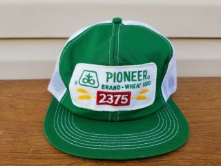 Vintage Pioneer Wheat Seed 2385 Snapback K Products Trucker Hat Cap